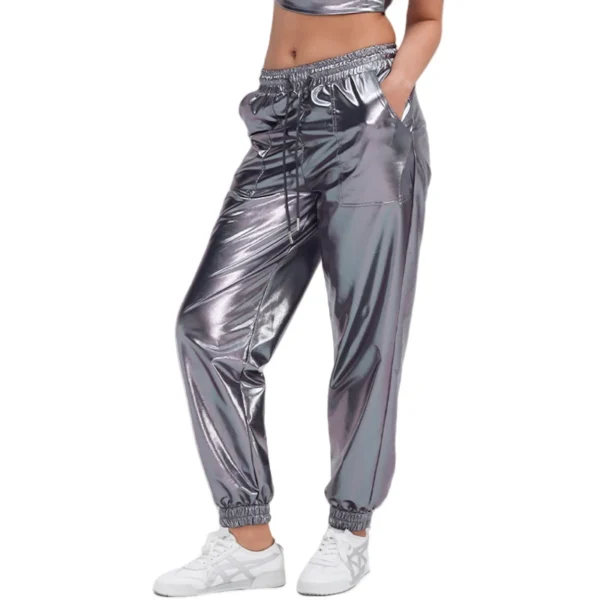 Pantalones Brillantes de Hip Hop para Mujer – Estilo y Comodidad en Cada Movimiento - Imagen 5