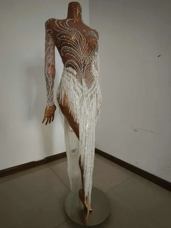 Vestido de baile de Noche Brillante con Lentejuelas y Diamantes de Imitación para Mujer – Elegancia y Glamour para tu Noche Especial - Imagen 2
