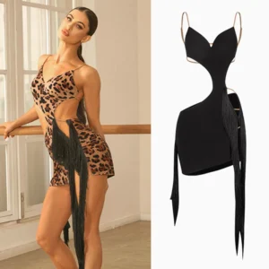 Vestido de tango con Recorte Irregular para Mujer – Elegancia y Movimiento con un Diseño Único