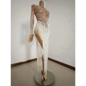 Vestido de baile de Noche Brillante con Lentejuelas y Diamantes de Imitación para Mujer – Elegancia y Glamour para tu Noche Especial