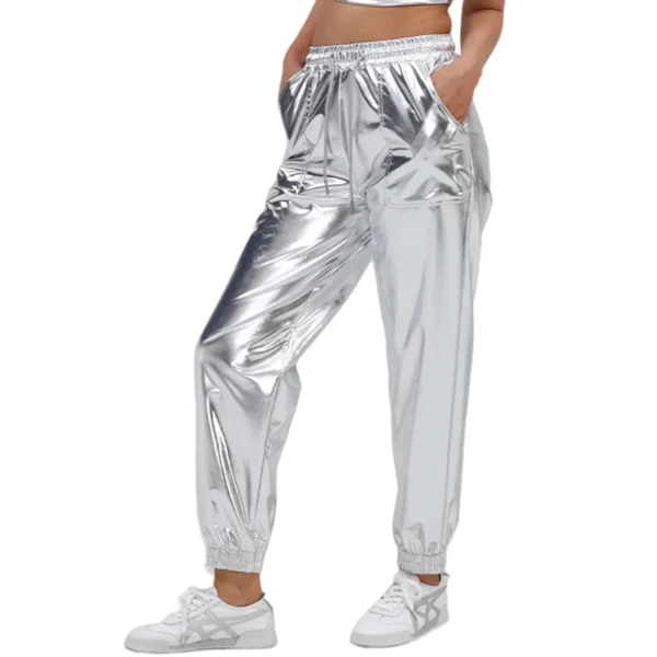 Pantalones Brillantes de Hip Hop para Mujer – Estilo y Comodidad en Cada Movimiento - Imagen 6