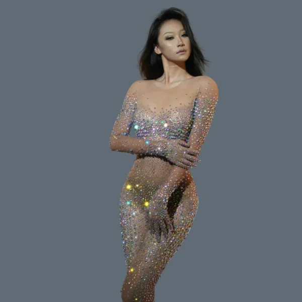 Traje de Baile de Actuación de Malla Sexy para Mujer – Elegancia, Confort y Atrevida Seducción en Cada Movimiento - Imagen 6