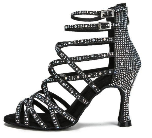 Elegantes zapatos de baile latino con diamante de diseño único
