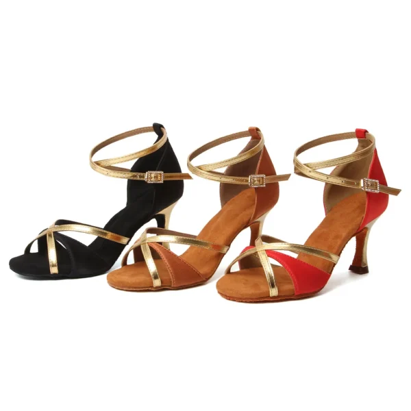 Bellos Zapatos de Salsa con Suela de Ante Suave - Control y Giros Fluidos para la Pista - Imagen 4
