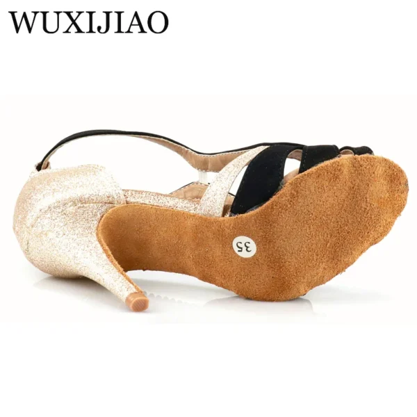 Zapatos de Baile de Salón con Brillo y Franela - Ideal para Salsa, Bachata y Kizomba - Imagen 5