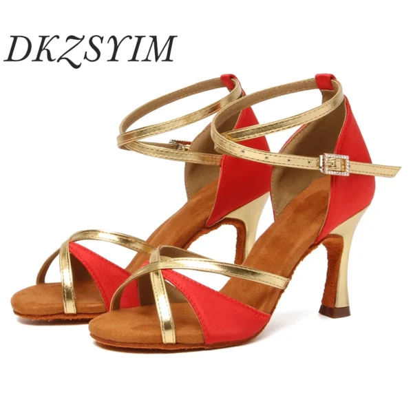 Bellos Zapatos de Salsa con Suela de Ante Suave - Control y Giros Fluidos para la Pista