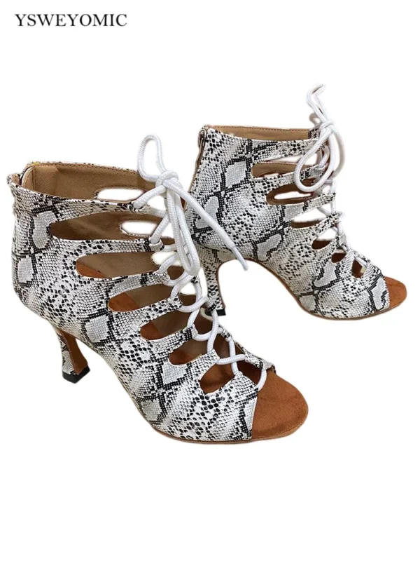 Zapatos de Baile Latino Motivo Serpiente - Estilo Atrevido para Salsa y Bachata - Imagen 5
