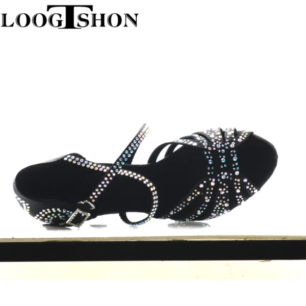Zapatos de Baile Latino Profesionales con Pedrería - Rendimiento y Brillo para la Pista - Imagen 5