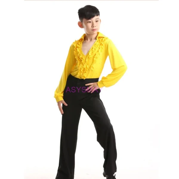 Pantalones de Baile Latino Profesionales para Niños - Comodidad para la Competición. - Imagen 3