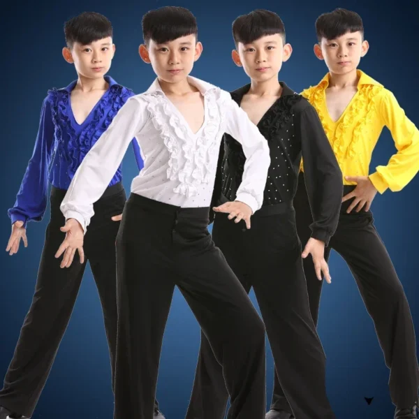 Pantalones de Baile Latino Profesionales para Niños - Comodidad para la Competición.