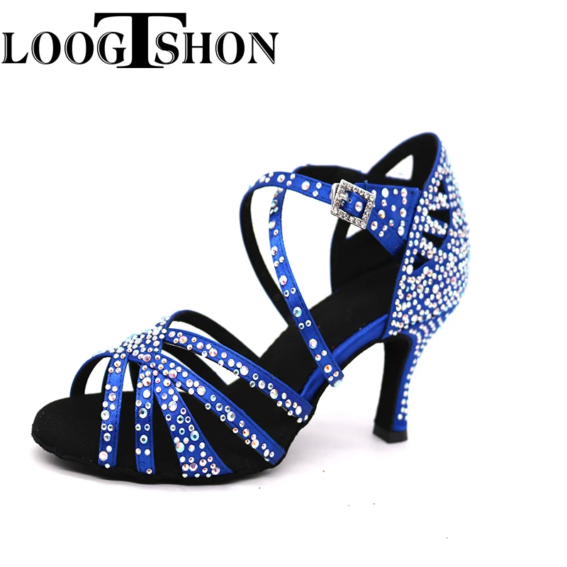 Zapatos de Baile de Salón Latino con Pedrería - Elegancia y Brillo Profesional - Imagen 6