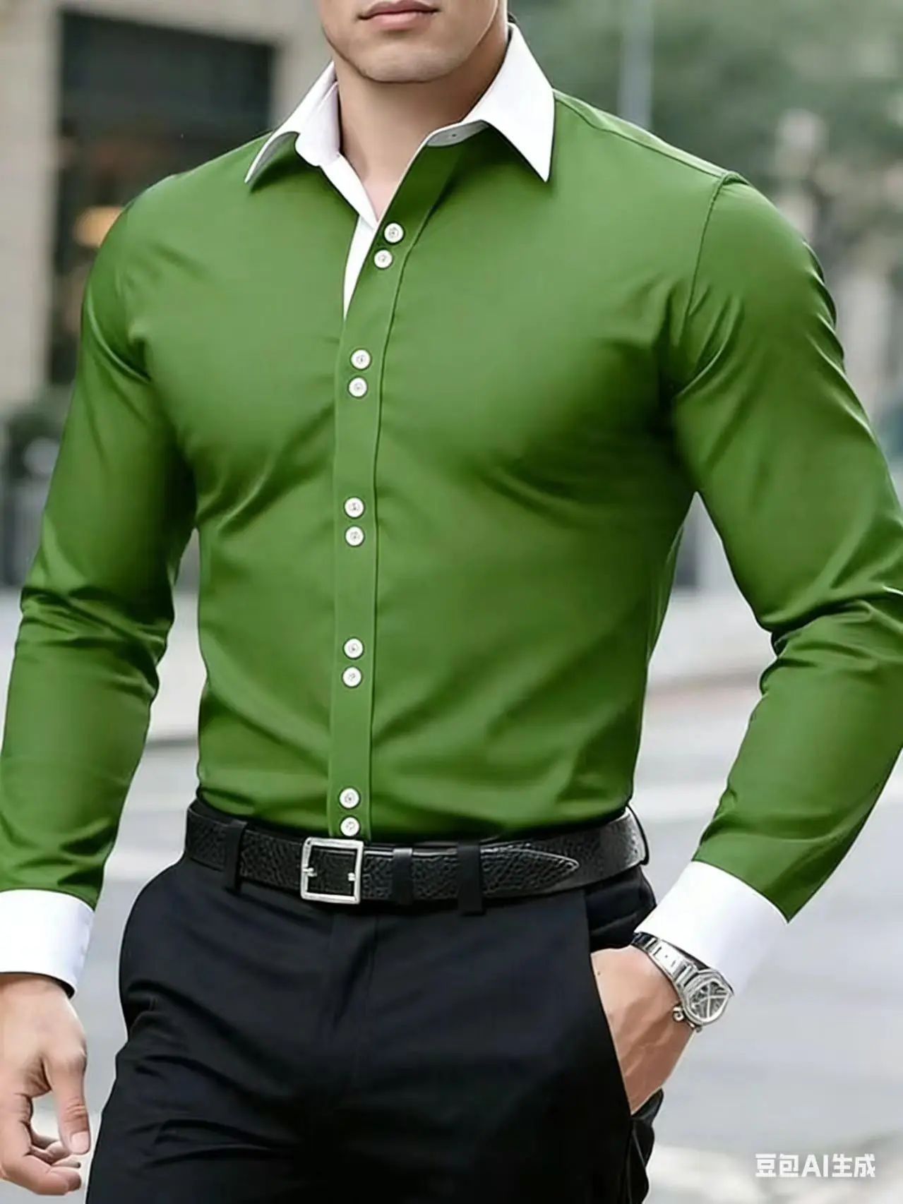 Camisa de Hombre Slim Fit | Moda Casual y Negocios para Baile Social - Imagen 2